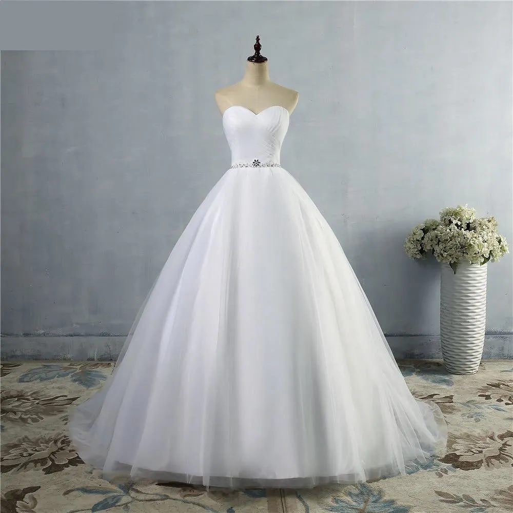 A-Line Sexy Backless Custom Made Beach Bridal Lace Wedding Gown