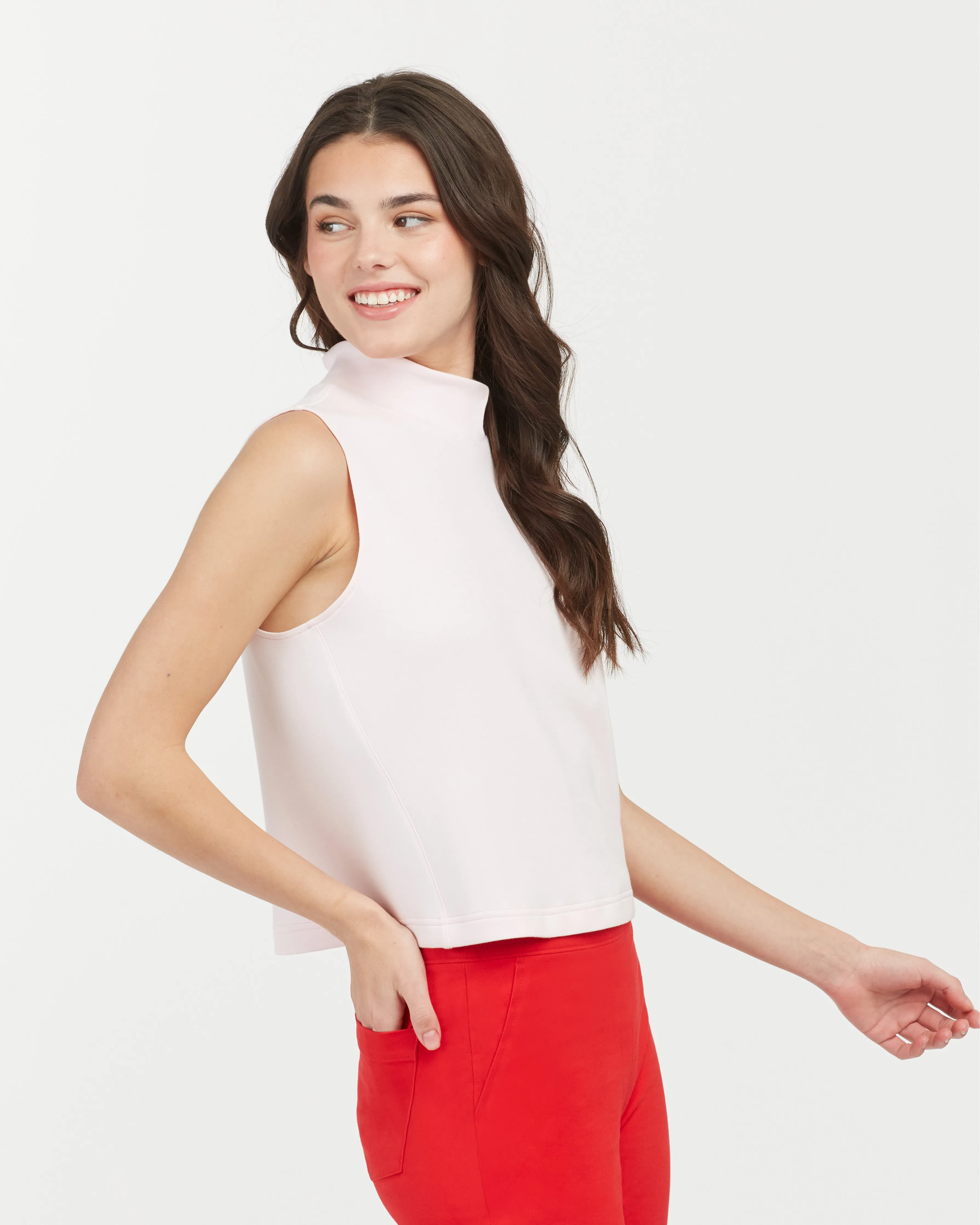 AirEssentials Sleeveless Mock Neck Top