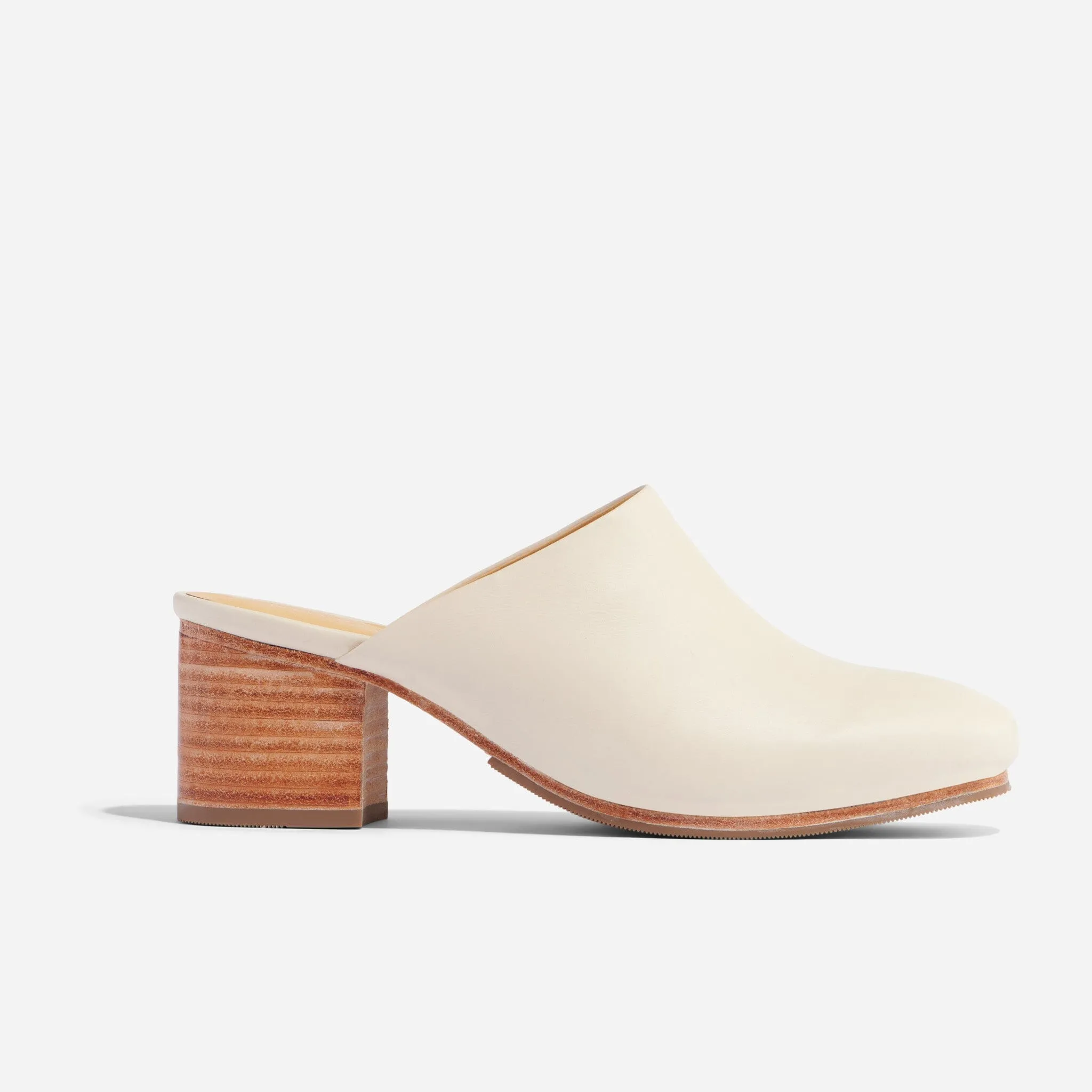 All-Day Heeled Mule Bone