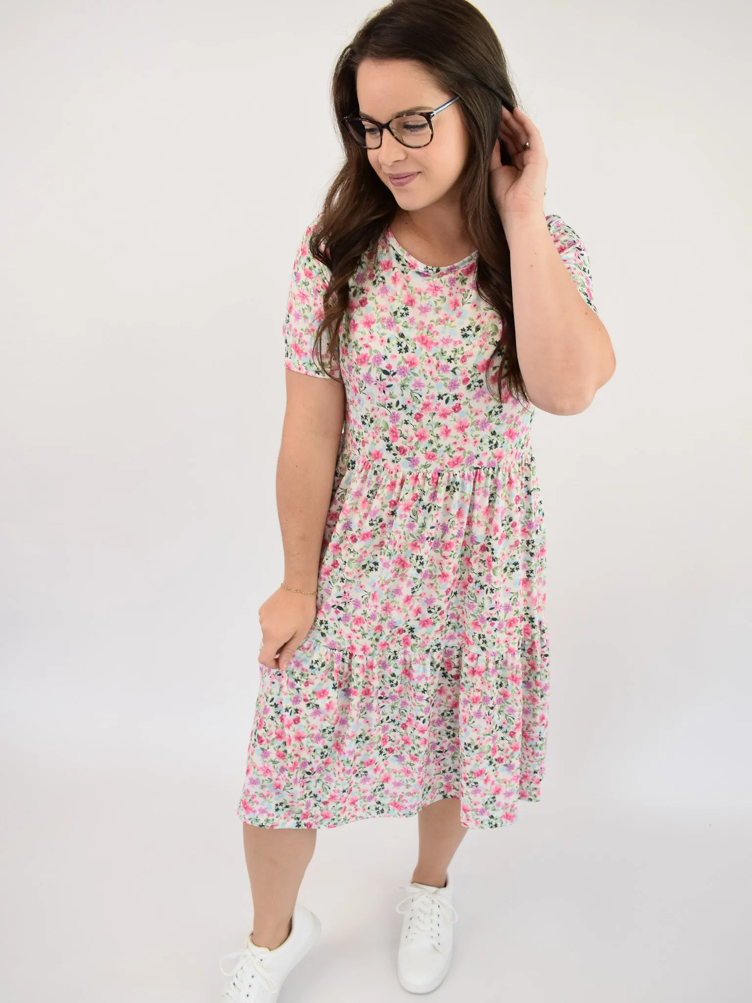 Be Right Back Floral Swing Dress