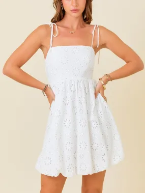 Beautiful Chaos Eyelet Mini Dress