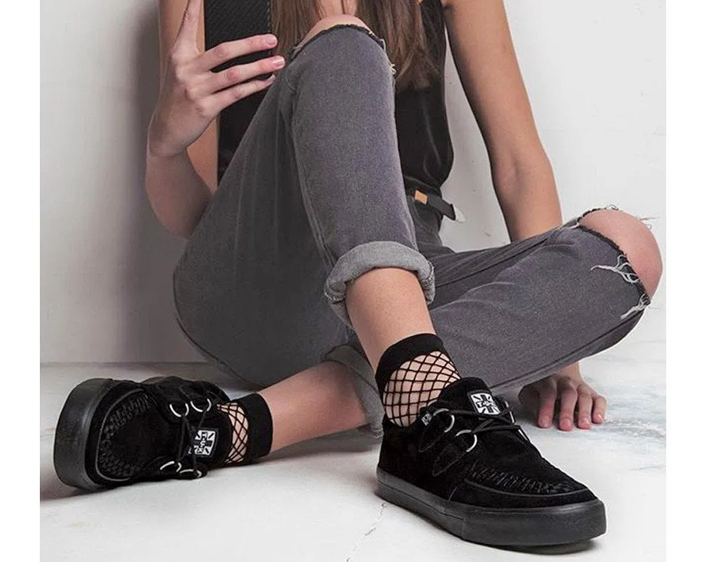 Black Suede D-Ring Sneaker