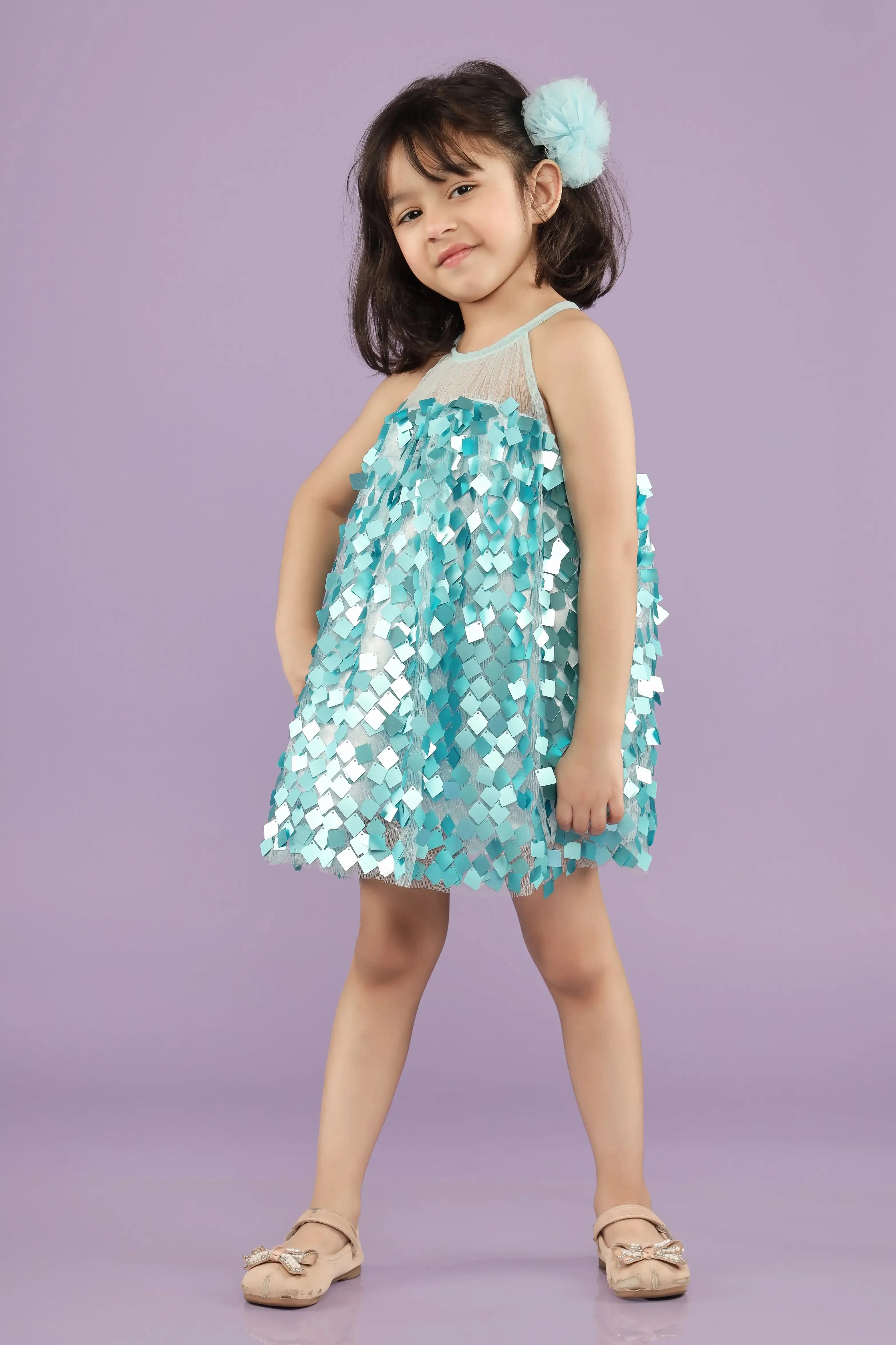 Blue Sparkler Party Dress