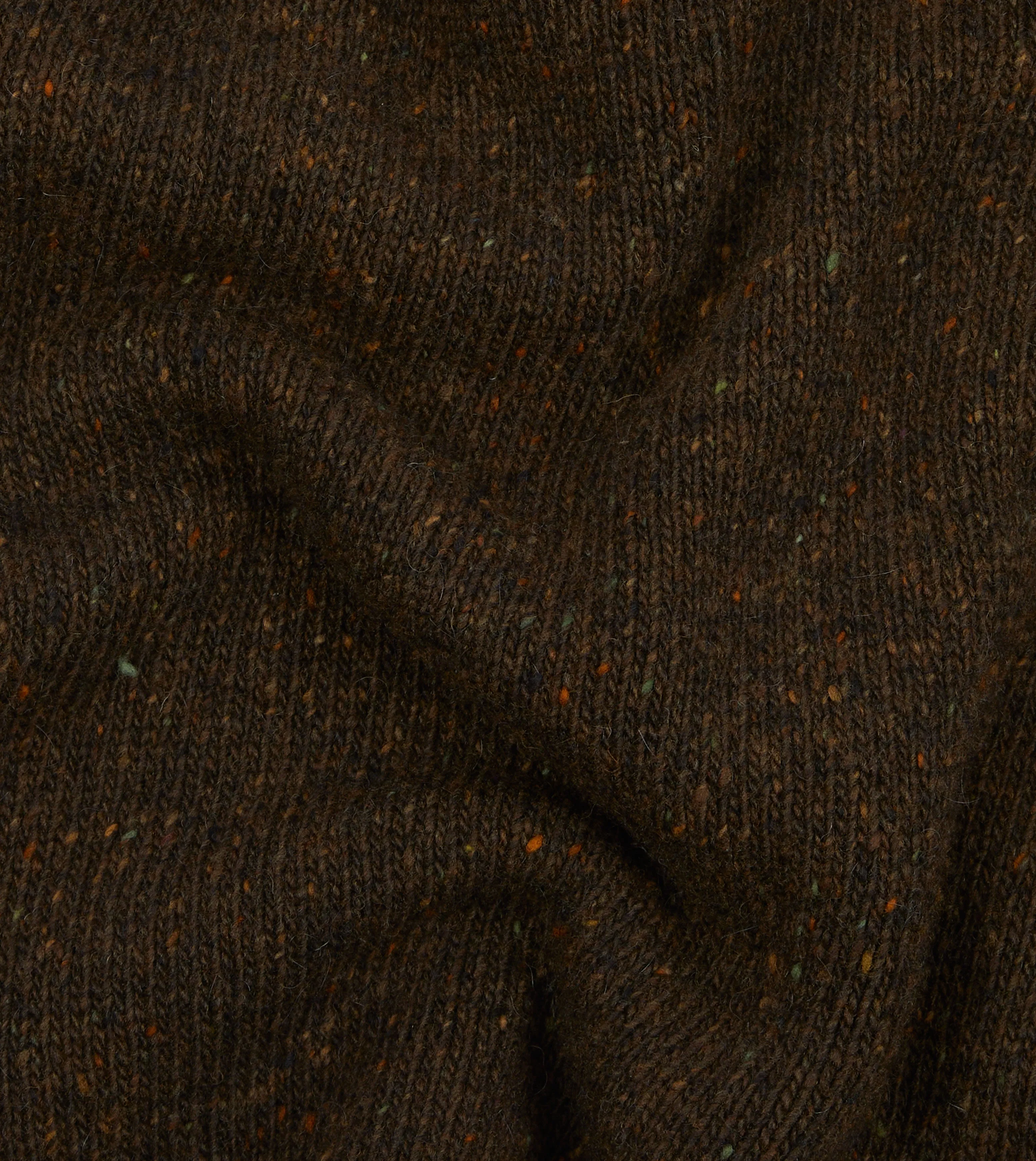 Brown Marl Mohair Wool Mock Neck Jumper