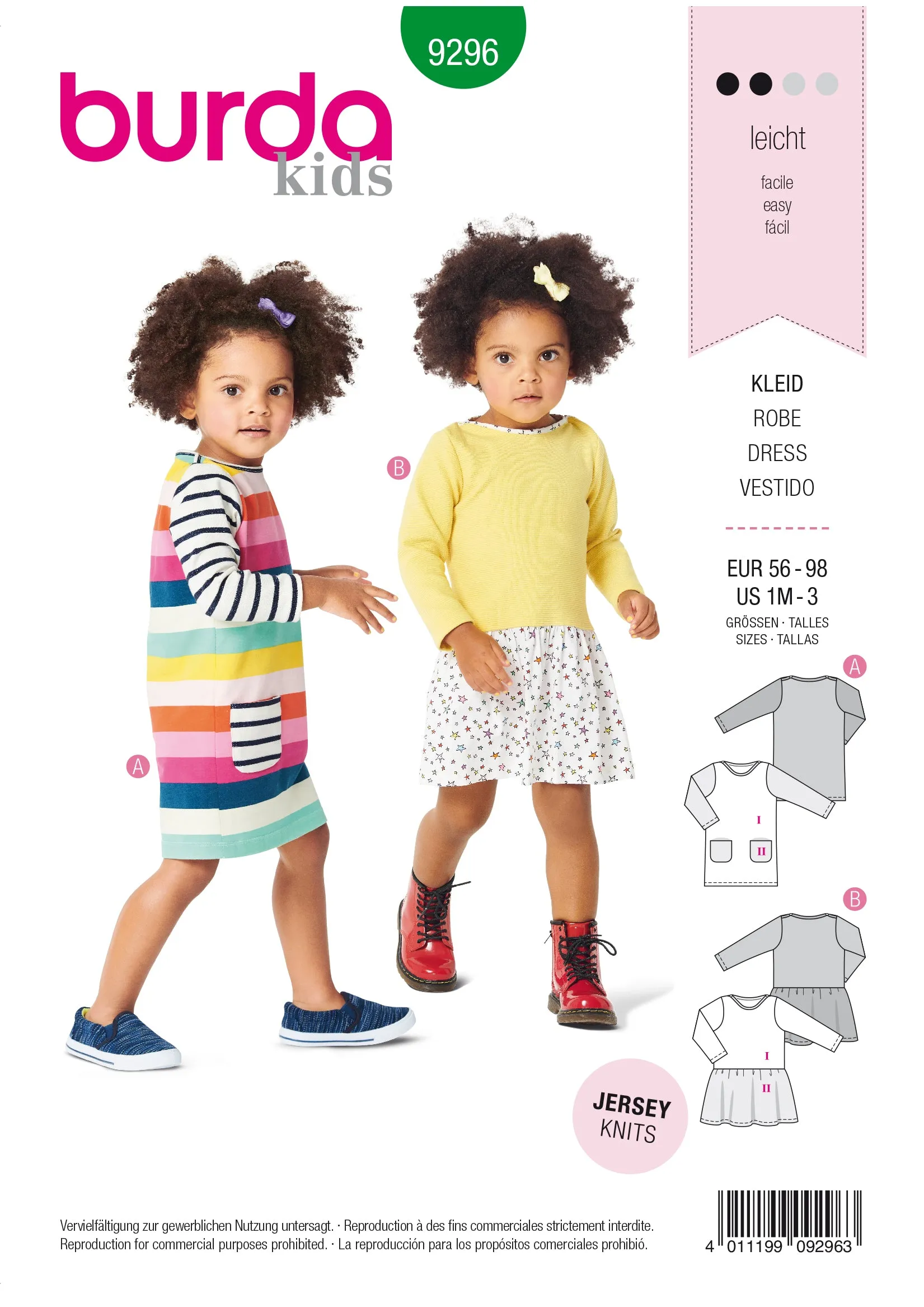 Burda Baby/Child Dresses 9296