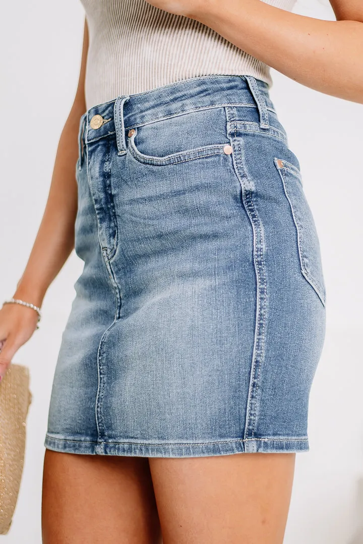 Cali Girl High Waisted Denim Skirt