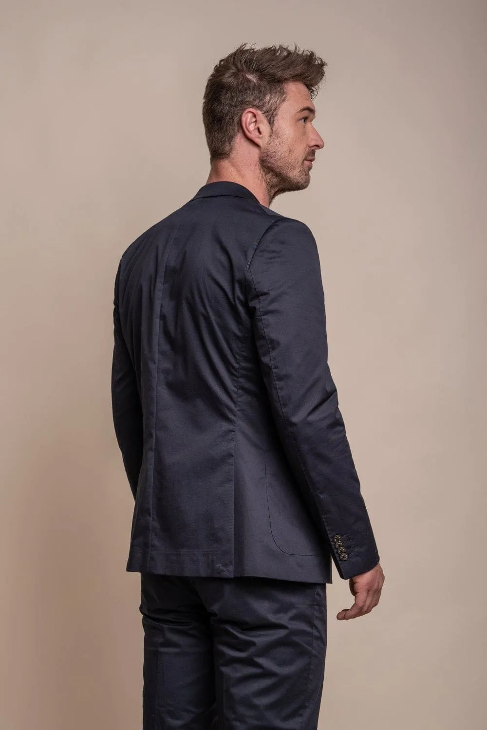 Stylish Cavani Mario Mens Elegant Navy Blazer for Sophisticated Casual and Formal Occasions