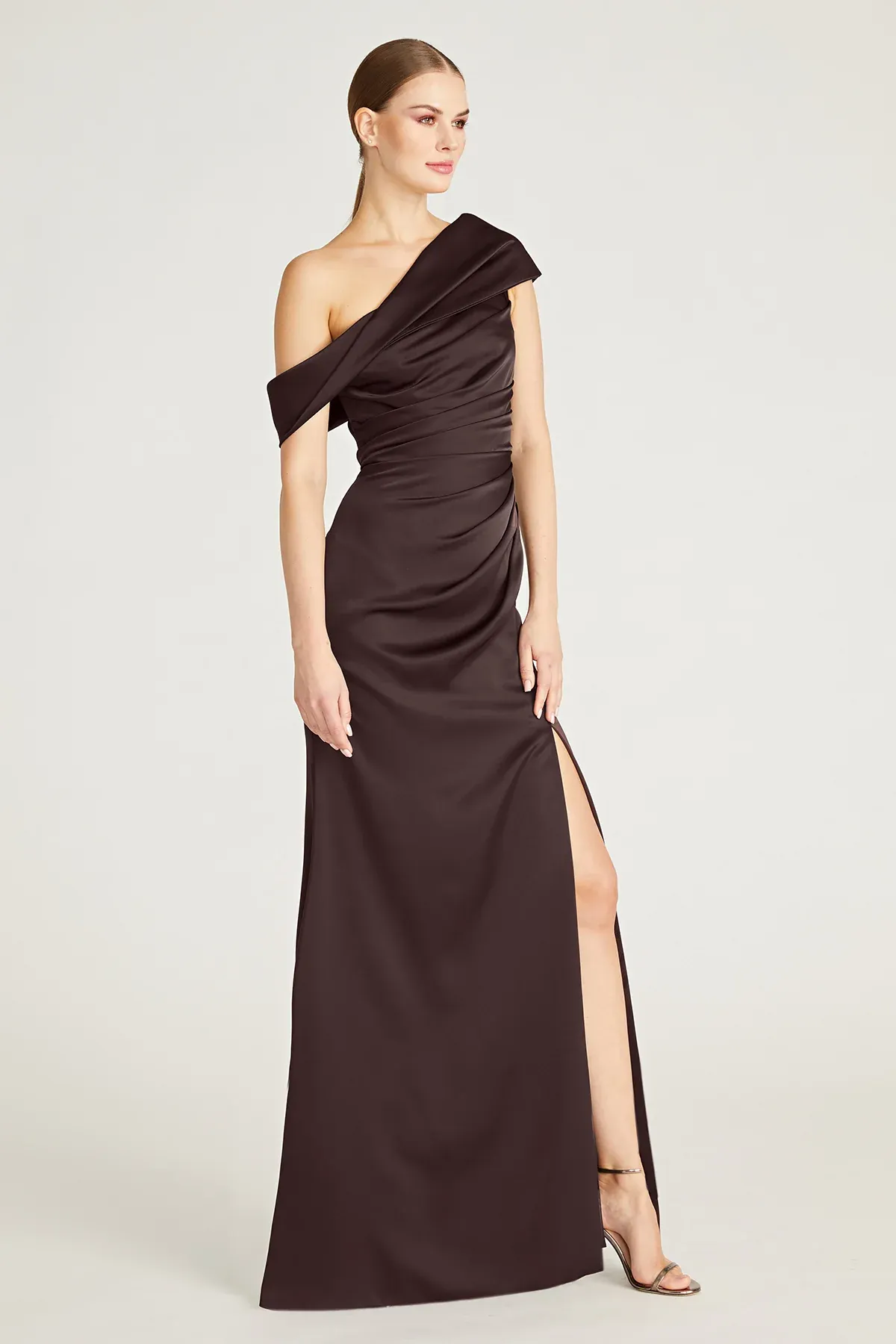 Celia One Shoulder Draped Gown