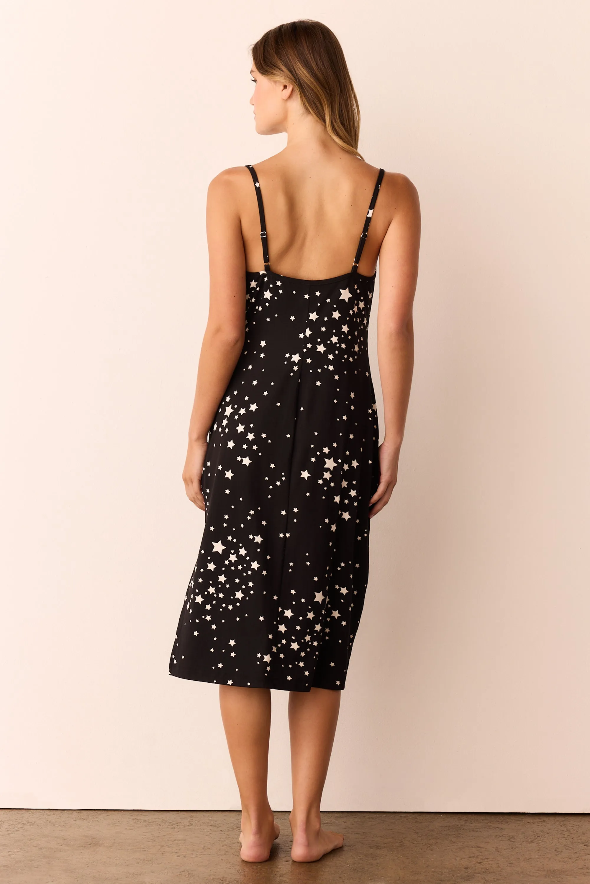 Chanel Slip Dress | Black Stars