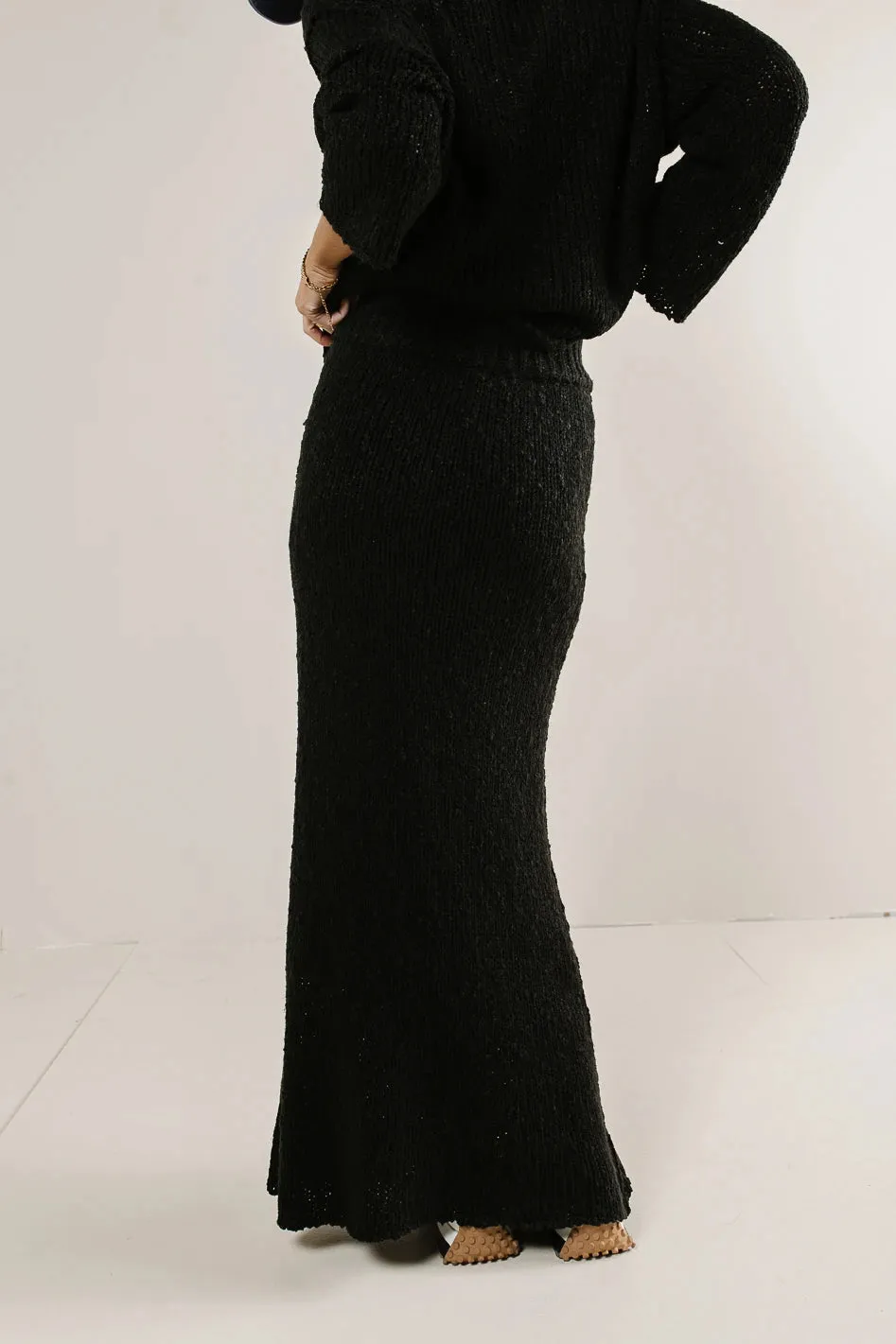 Charlotte Knit Skirt in Black