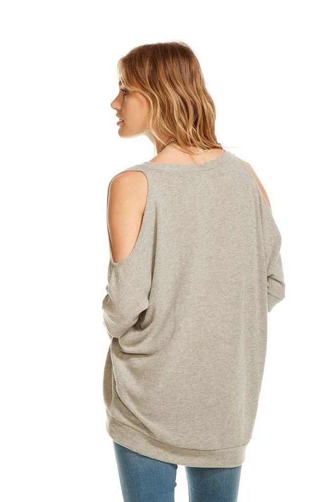 Chaser Love Knit Cold Shoulder Dolman Top