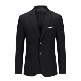 Classic Black Blazer Two Buttons Blazer