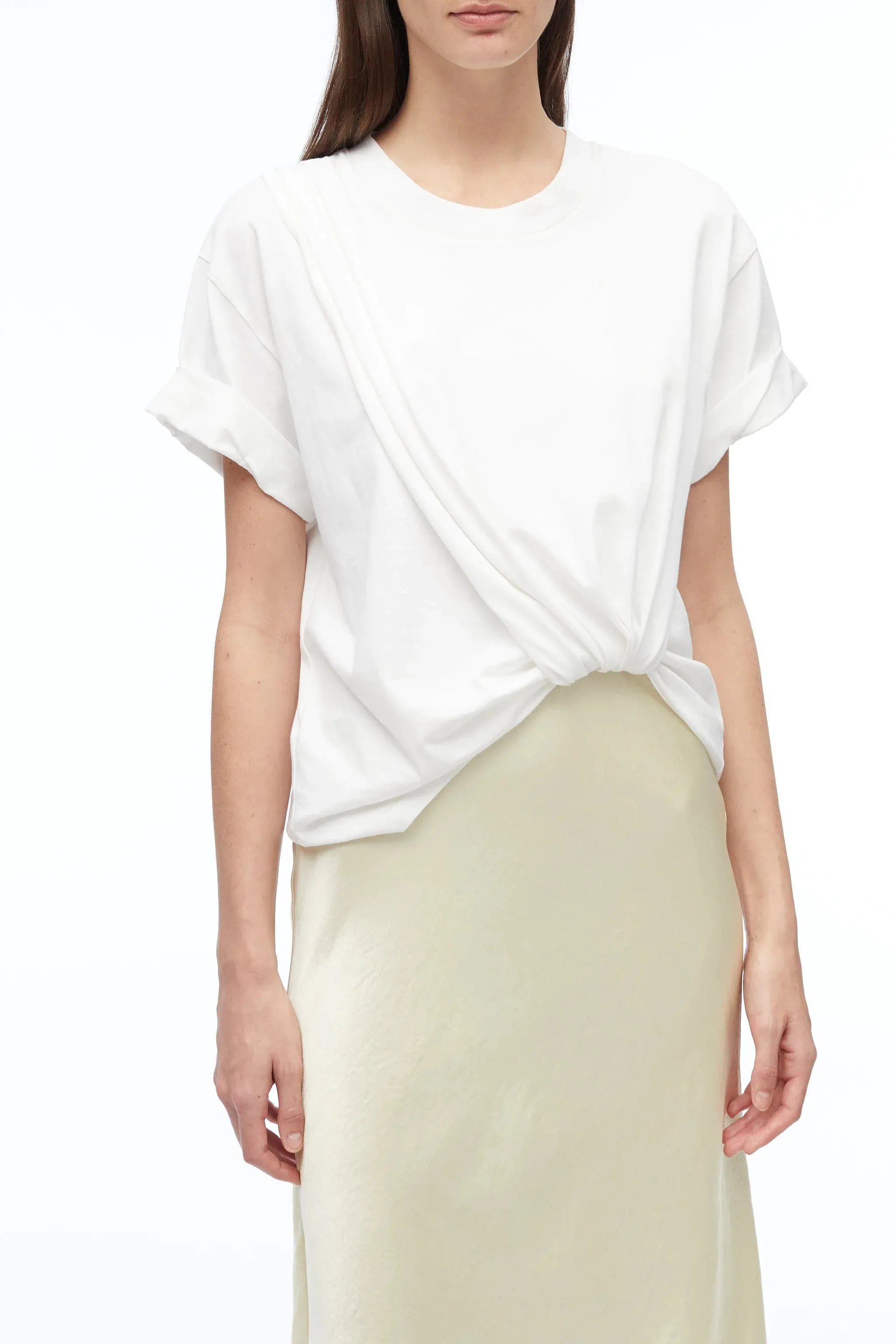 Draped T-Shirt Slip Combo Dress