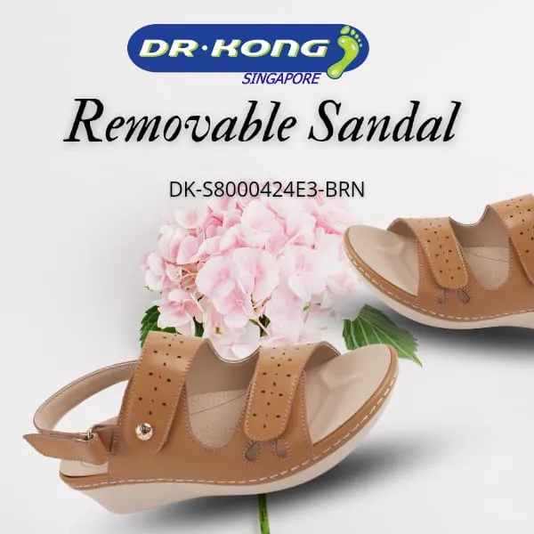 DR.KONG WOMEN REMOVABLE INSOLE SANDALS DK-S8000424E3-BRN(RP : $189)