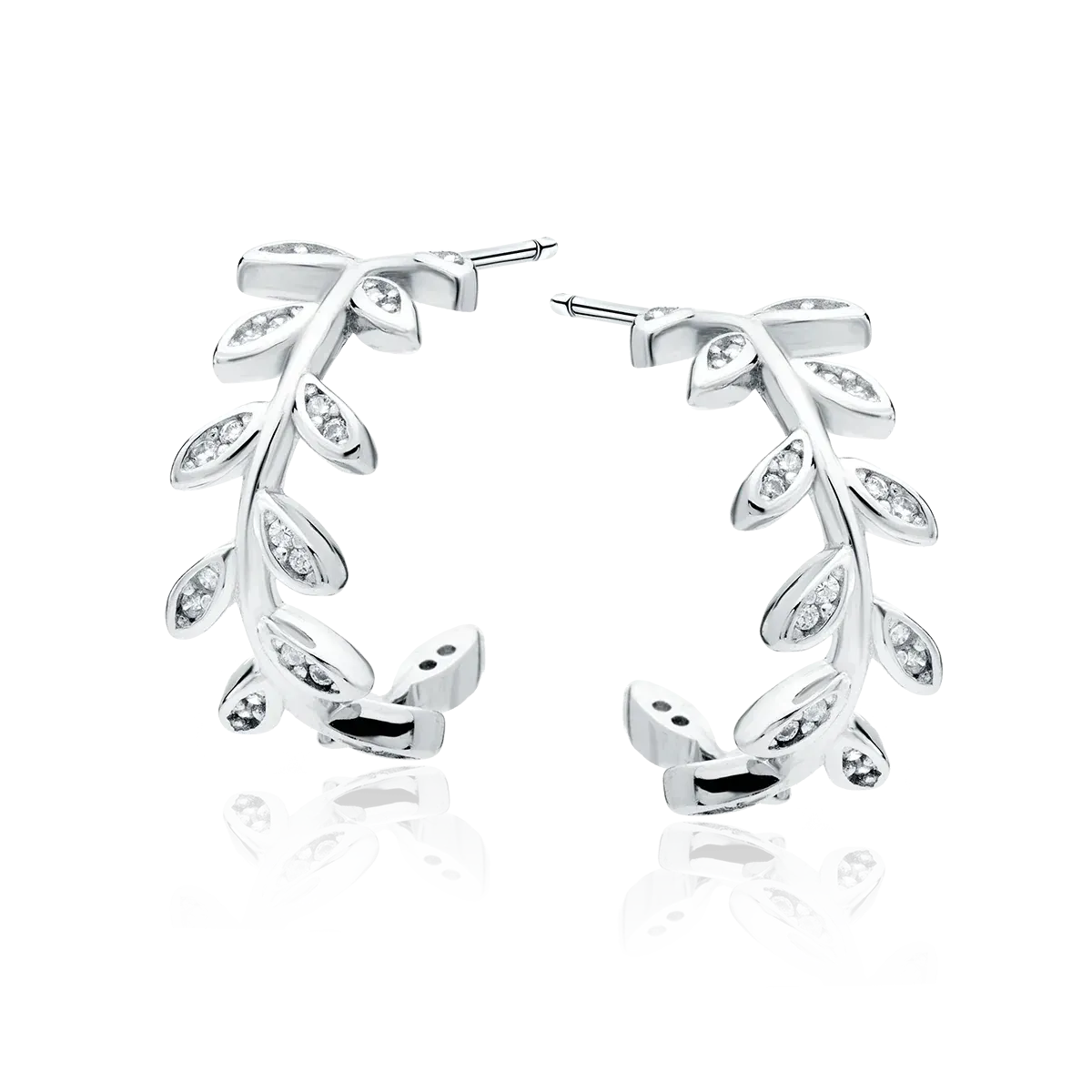 Earrings "Charlotte Bold Huggies" Silver 925