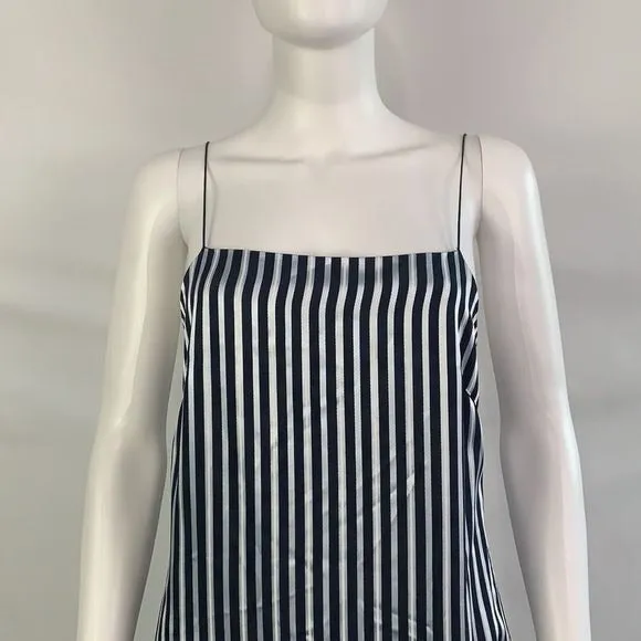 Elizabethand James NWT blue striped ruffle bottom dress