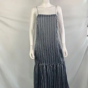 Elizabethand James NWT blue striped ruffle bottom dress