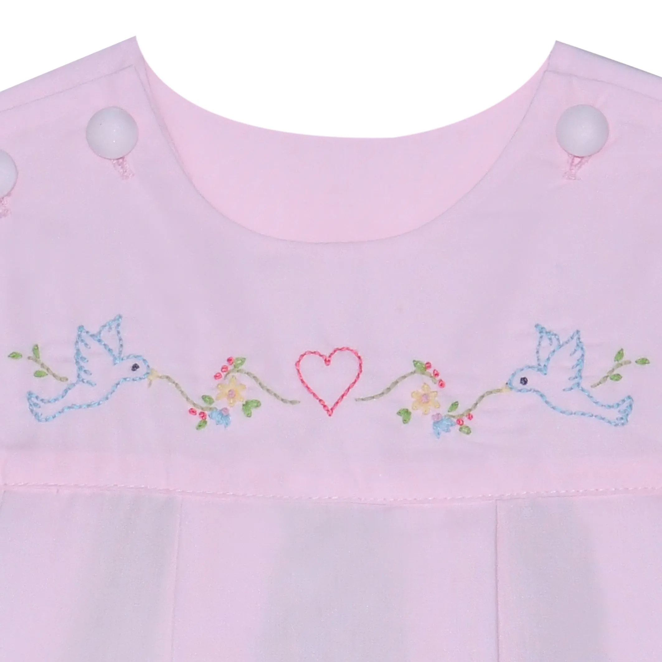 Embroidered Dress - Bird with Bow