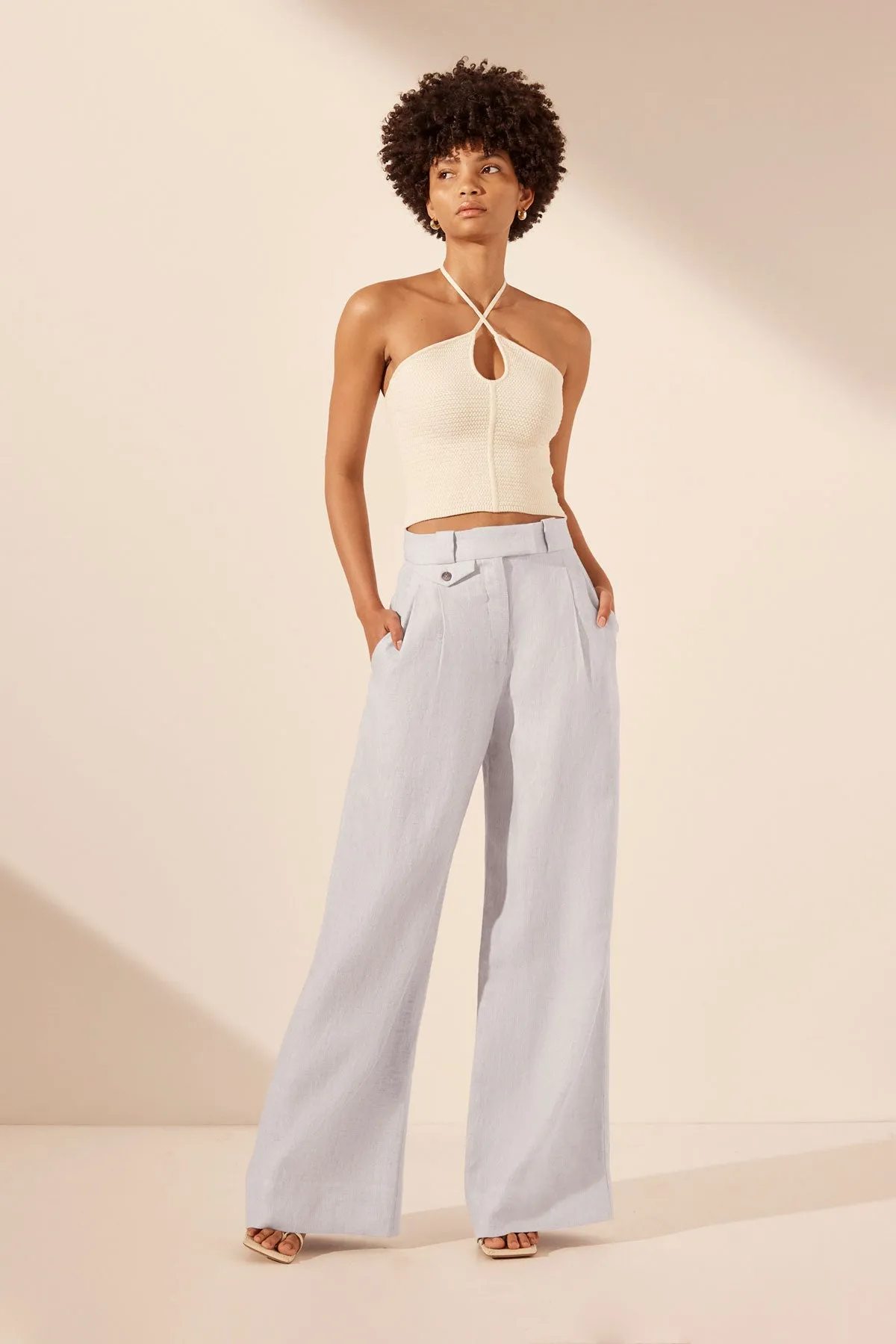 EVE CROSS FRONT TOP - COCONUT