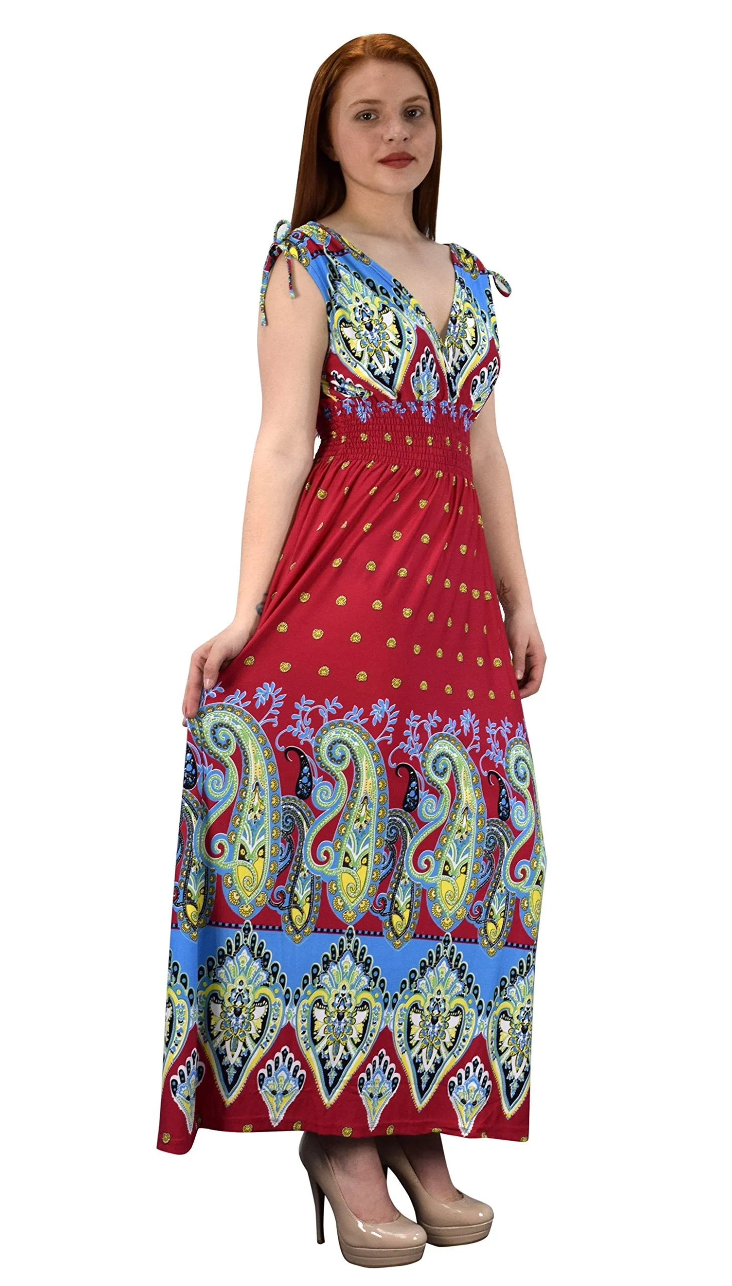 Exotic Bohemian Tahiti Sleeveless Maxi Dress