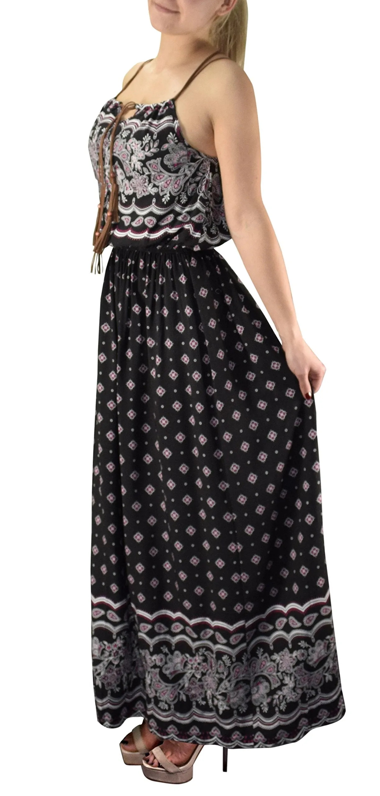 Exotic Bohemian Tahiti Sleeveless Maxi Dress