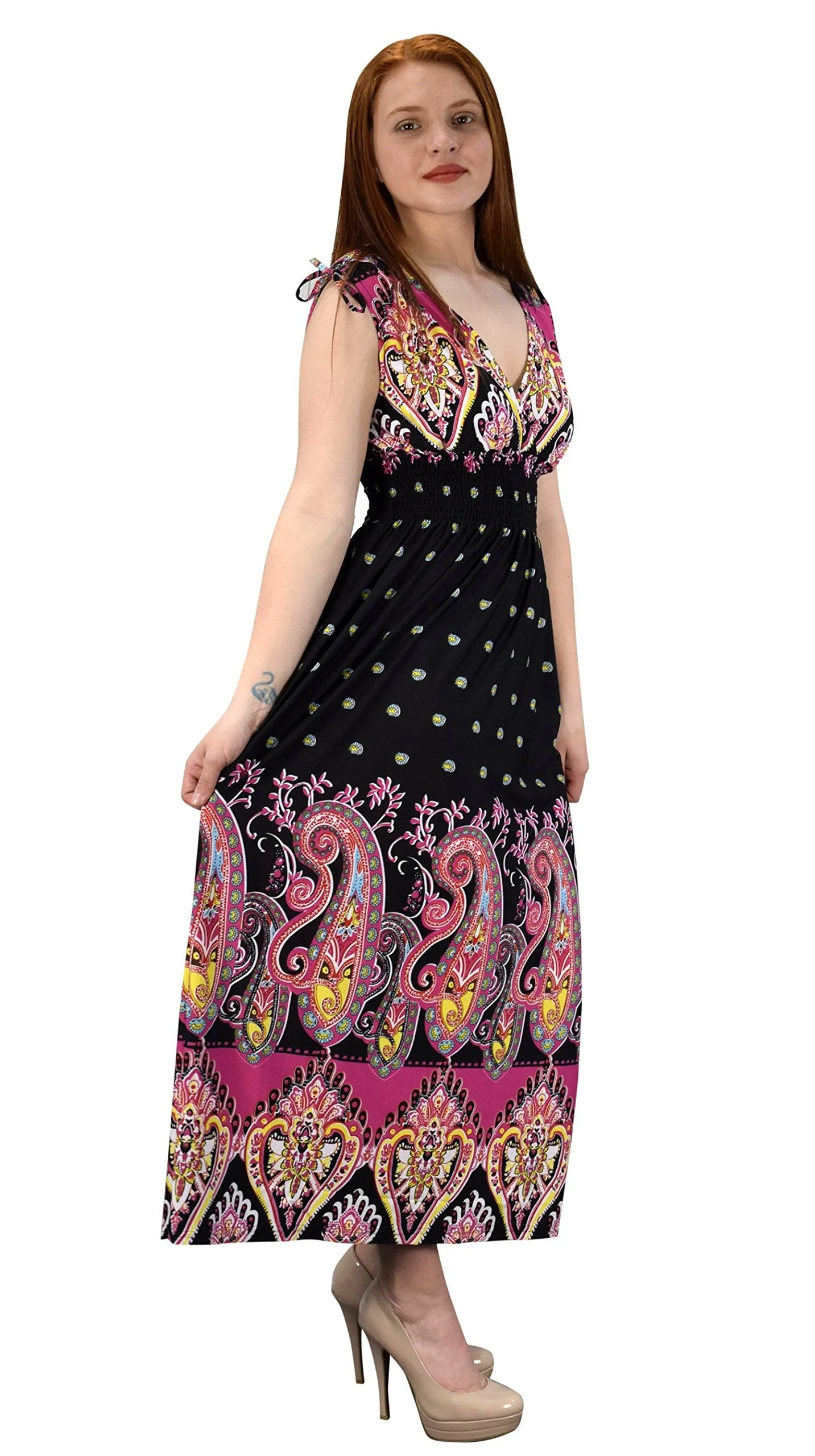 Exotic Bohemian Tahiti Sleeveless Maxi Dress