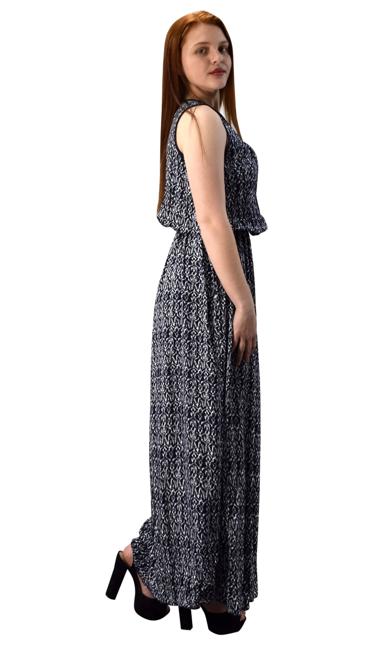 Exotic Bohemian Tahiti Sleeveless Maxi Dress