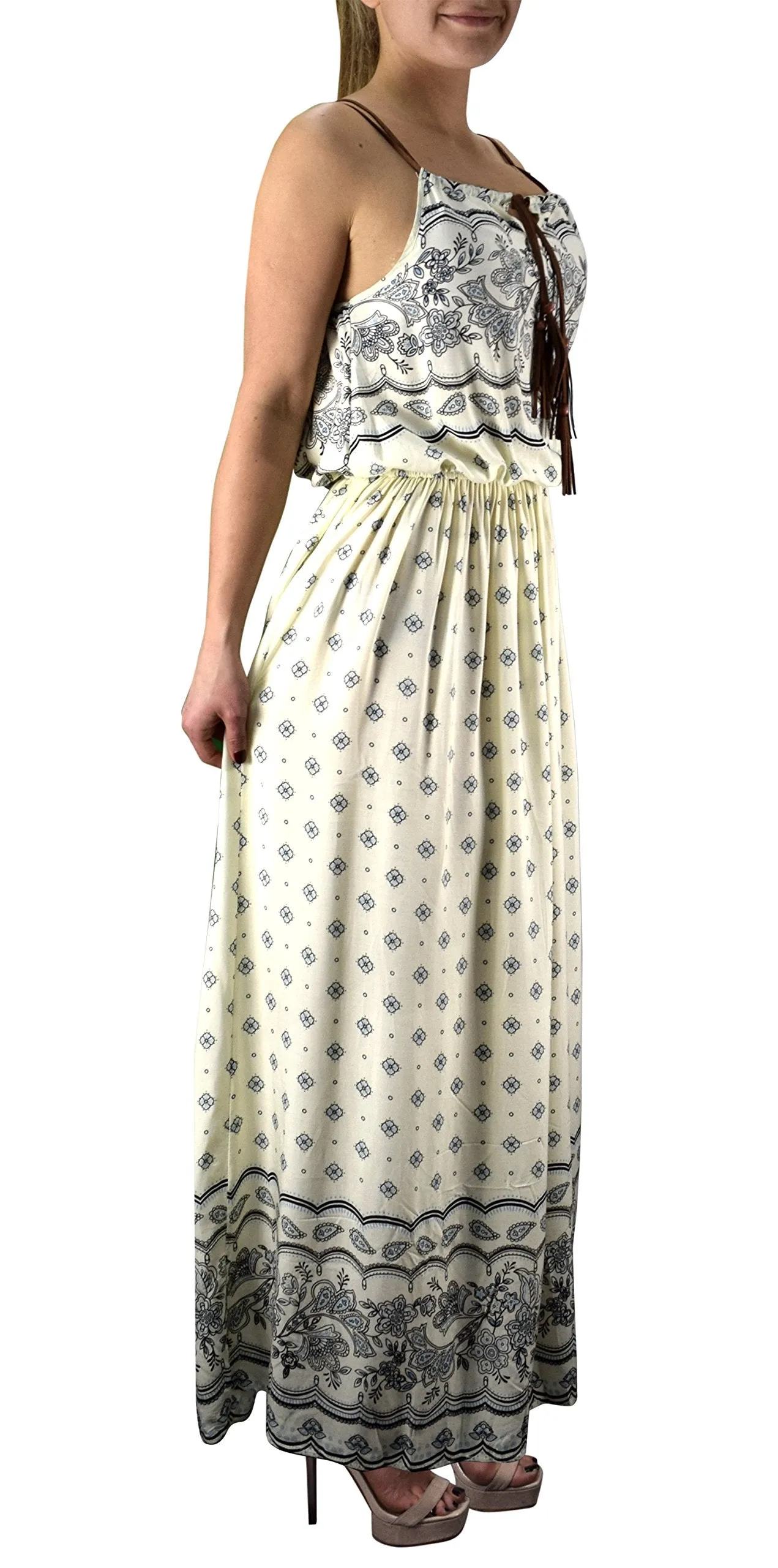 Exotic Bohemian Tahiti Sleeveless Maxi Dress