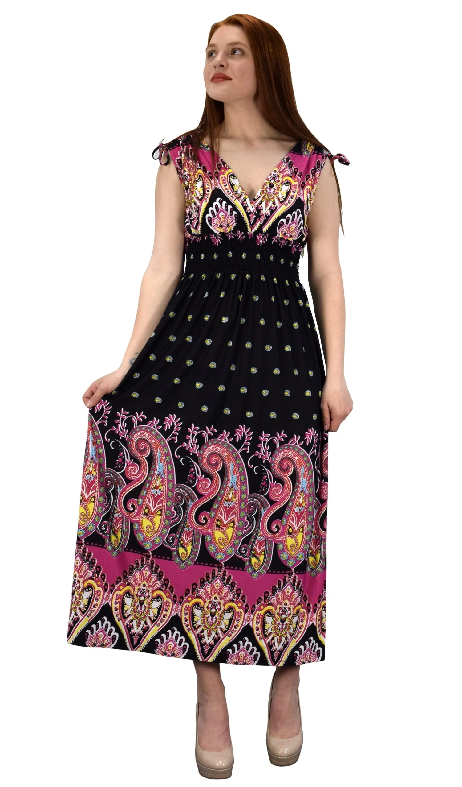 Exotic Bohemian Tahiti Sleeveless Maxi Dress