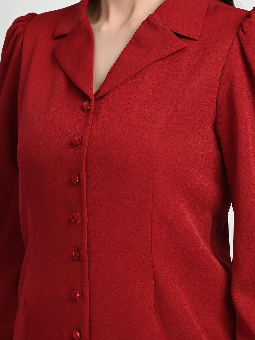 Exude Agility Blazer Top (Red)