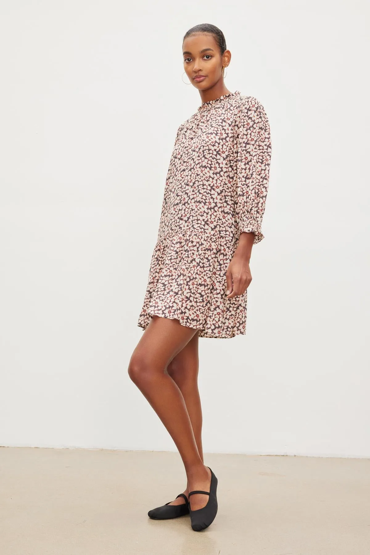 GENE PRINTED TIERED DRESS