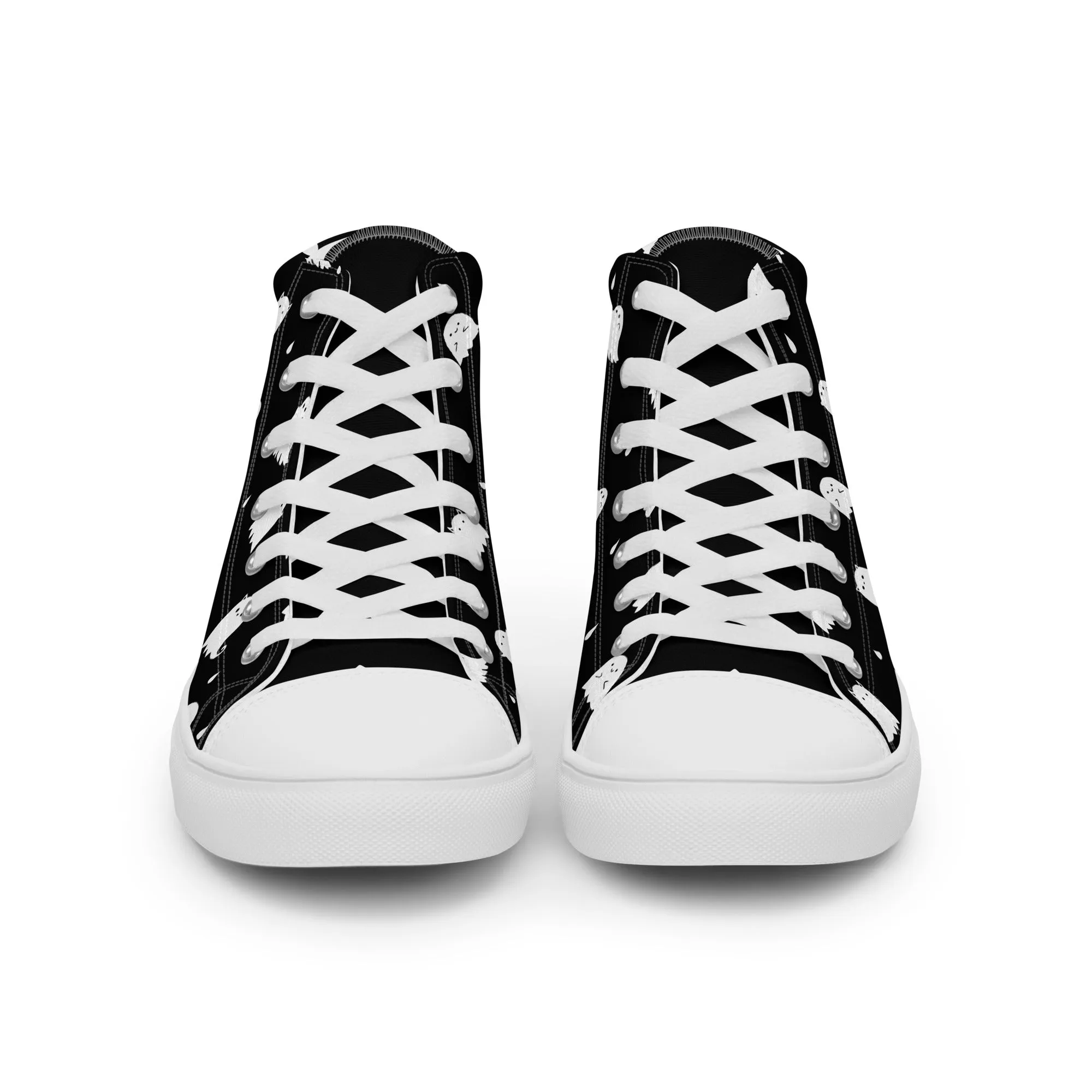 Ghost Party Women’s High Top Shoes - Vegan Leisurewear Sneakers for women - Comfortable Goth Trainers - Witchy Grunge Accessories