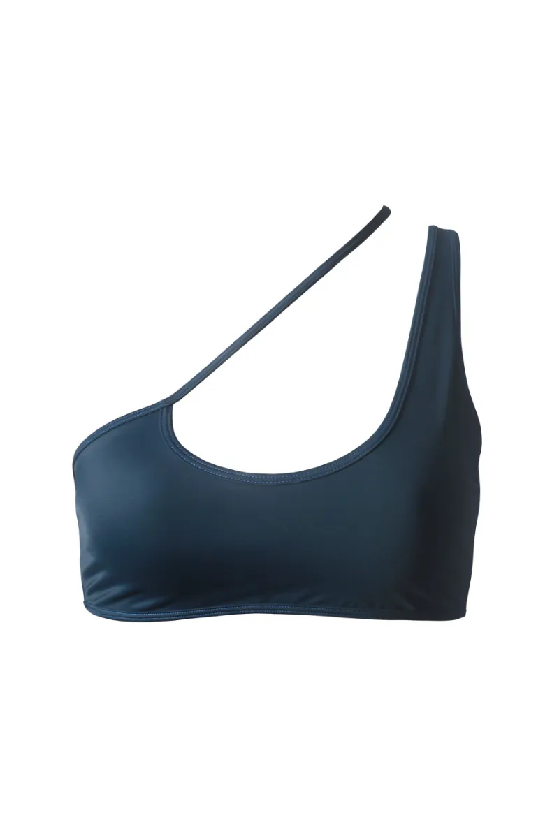 Hamade Activewear Asymmetric One Shoulder Top - Peacock