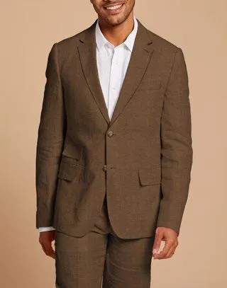 Inserch Slim Linen Blazer SU880-00064 Mocha