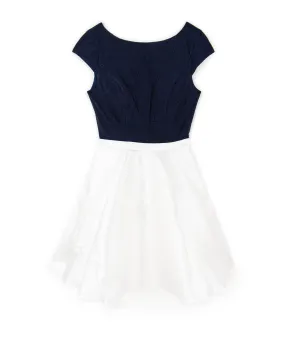 Jovani Girls Navy/White Audrey Dress