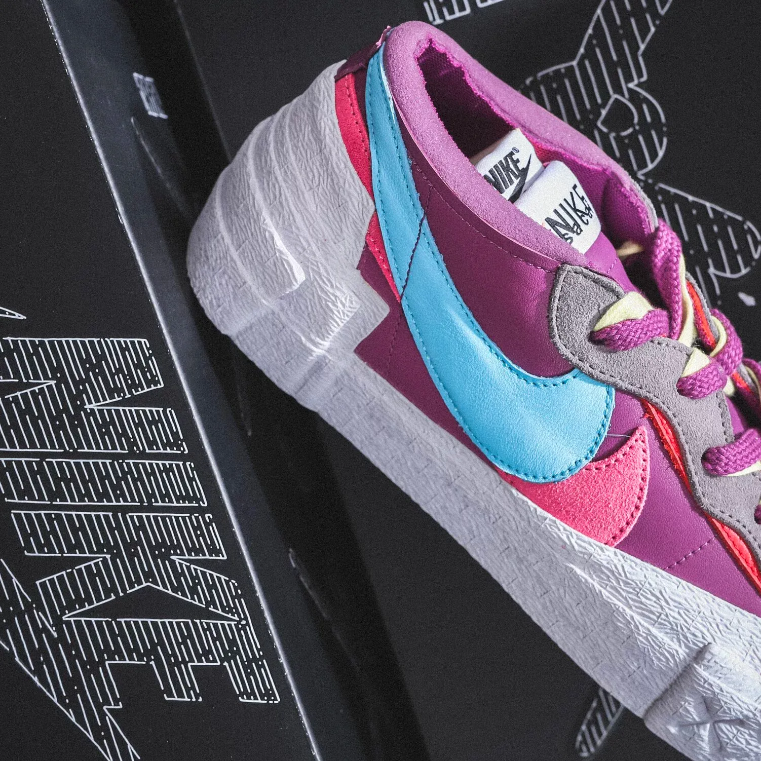 KAWS x Sacai x Nike Blazer Low Purple Dusk [DM7901-500]