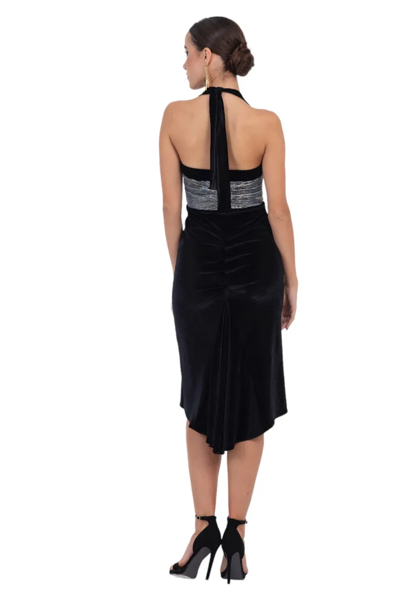 Marilyn Velvet Fishtail Tango Dress