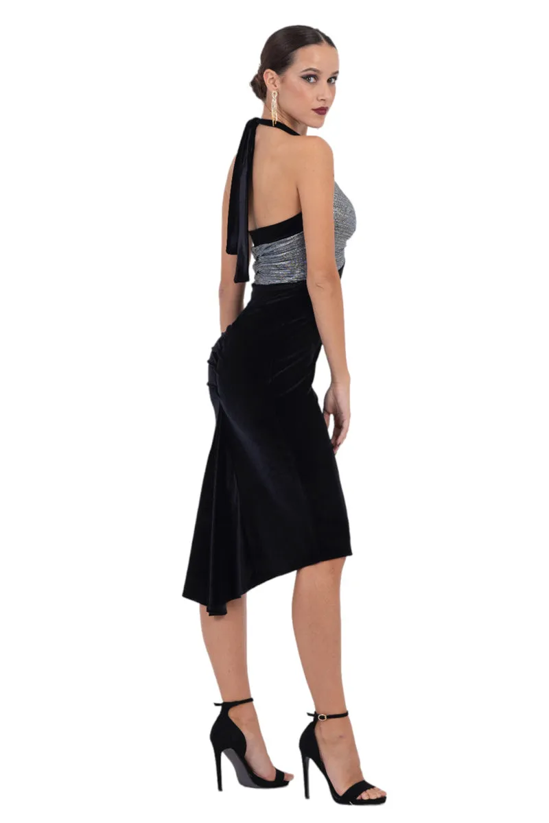 Marilyn Velvet Fishtail Tango Dress