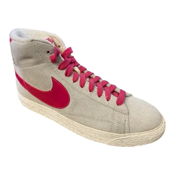 Nike women's sneakers shoe Blazer Mid Suede Vintage 518171 100 grey-pink