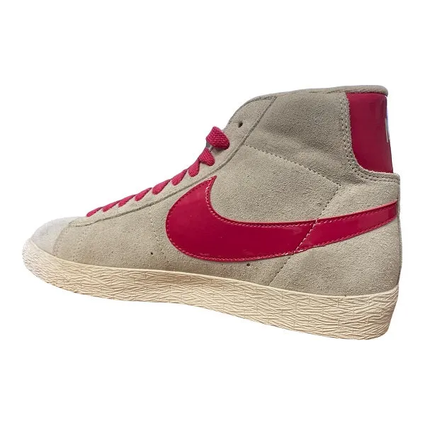 Nike women's sneakers shoe Blazer Mid Suede Vintage 518171 100 grey-pink