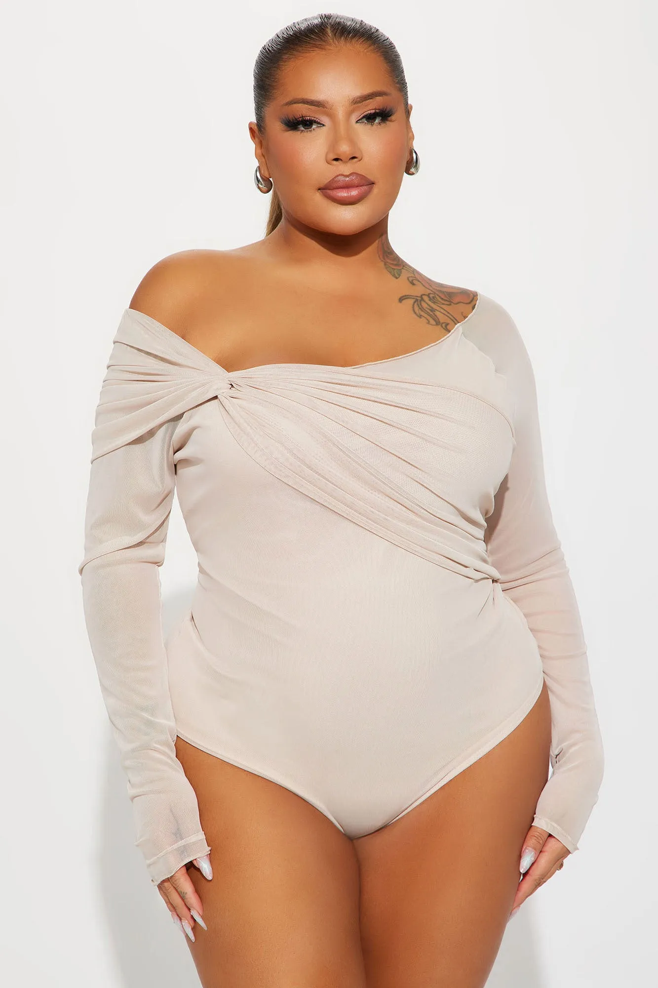 Odessa One Shoulder Bodysuit - Cream