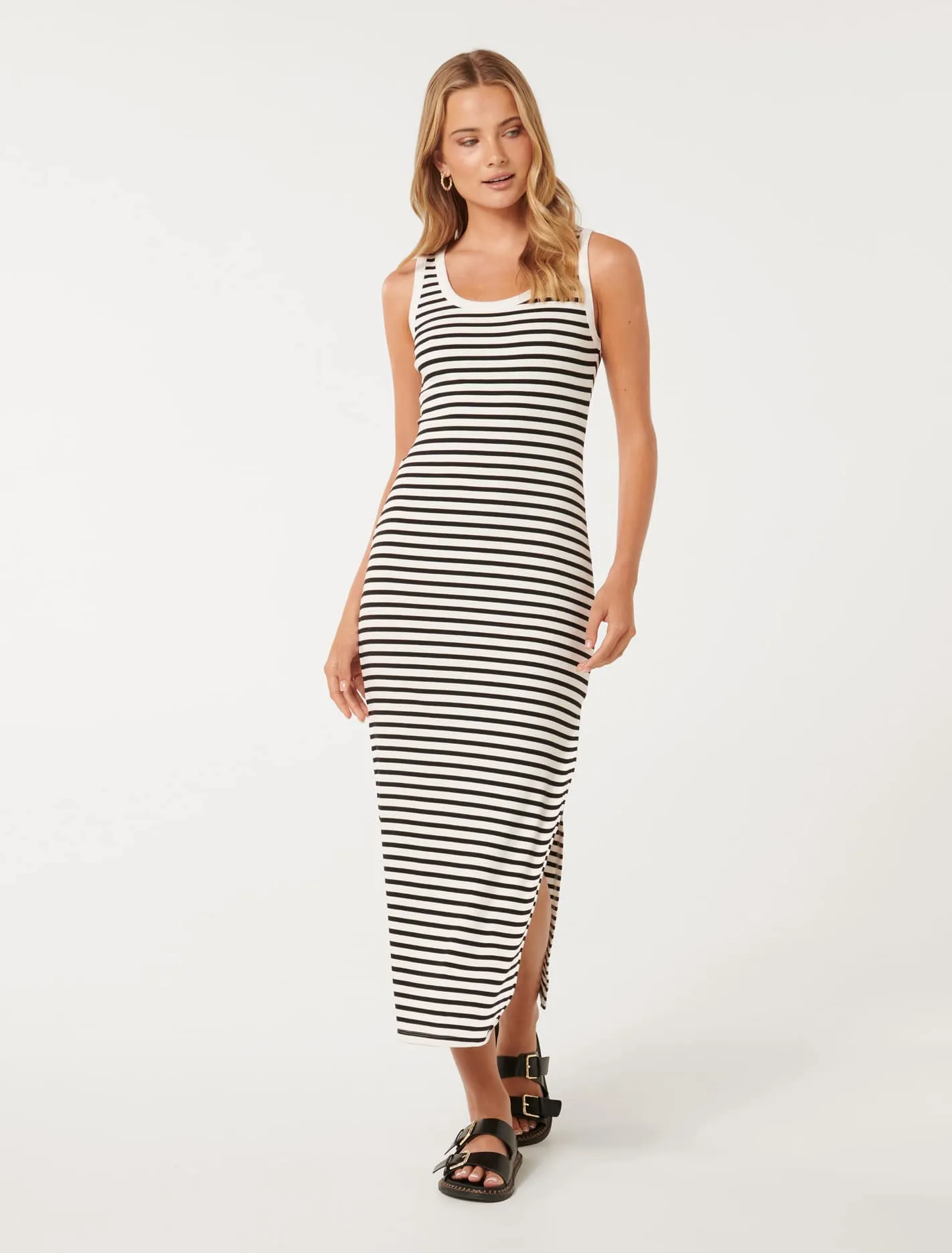 Samara Ribbed Jersey Midi Dress