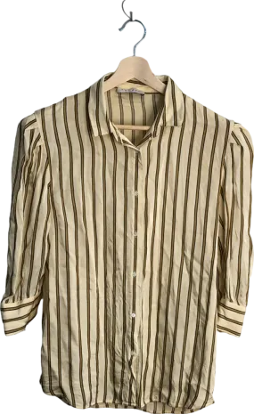 Sandro Beige Striped Shirt UK 12