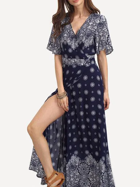 Sexy Bohemian Beach Long Cover up Dress