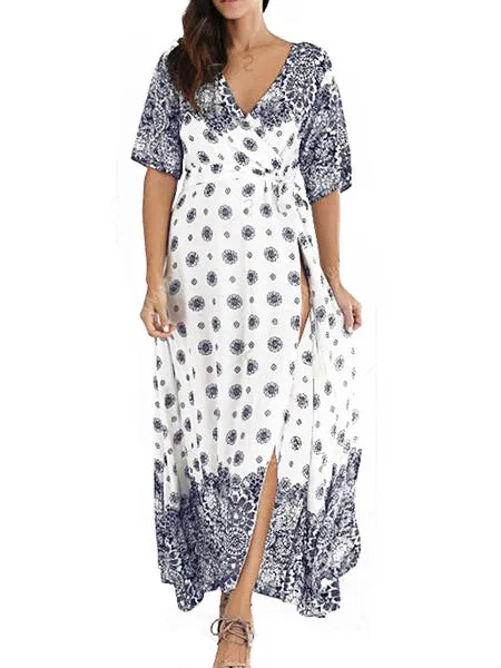 Sexy Bohemian Beach Long Cover up Dress