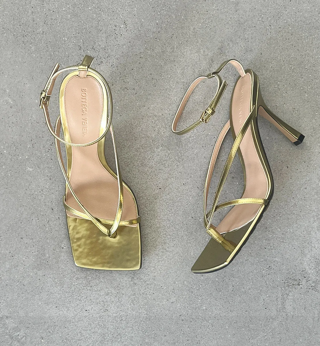 Stretch Square Sandal Mirror Gold