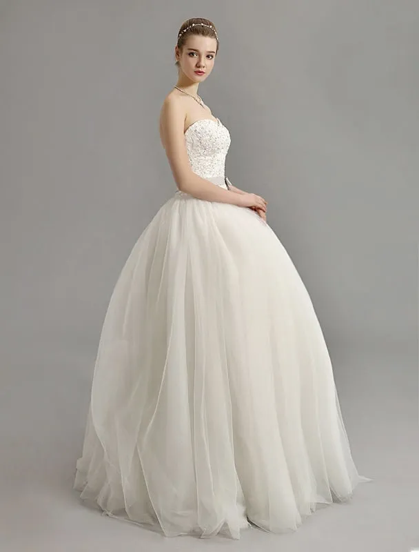 Sweetheart Ball Gown Wedding Dress With Colored Sash Exclusive