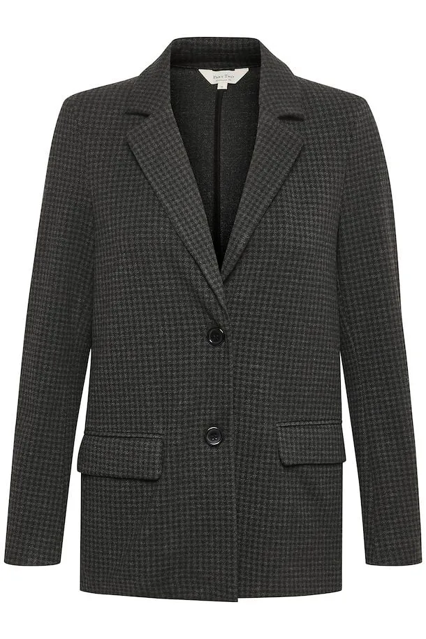 VICTORIANA PRINTED BLAZER (DARK GREY CHECK) - PART TWO