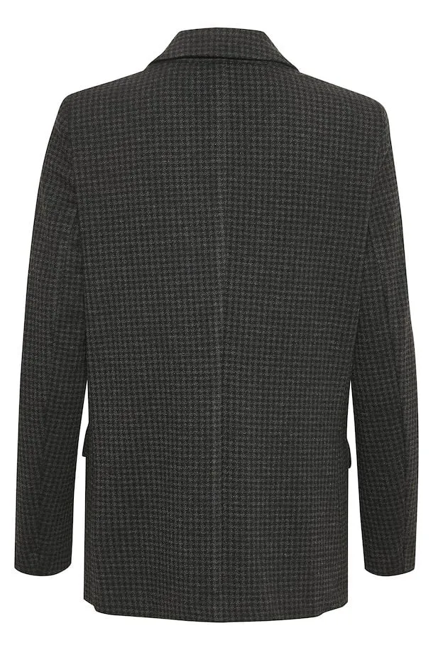 VICTORIANA PRINTED BLAZER (DARK GREY CHECK) - PART TWO