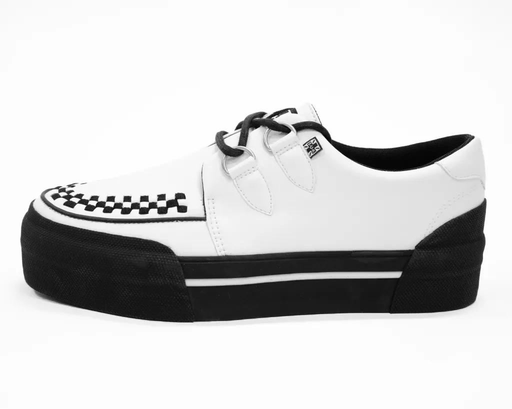 White TUKskin Platform Creeper Sneaker